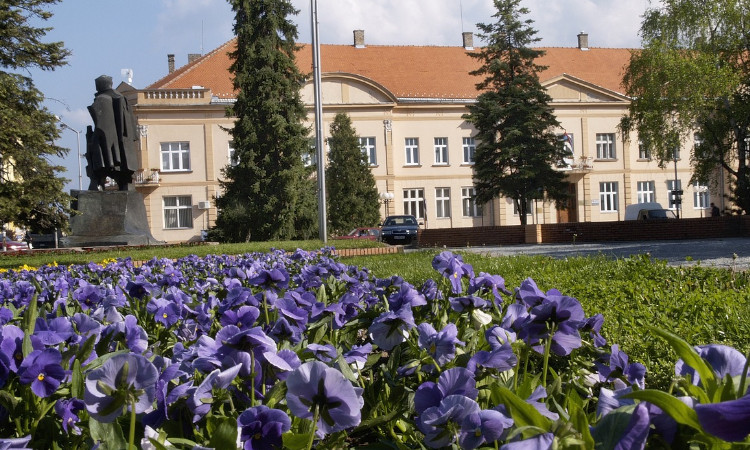 Pogled na zgradu opstine Indjija